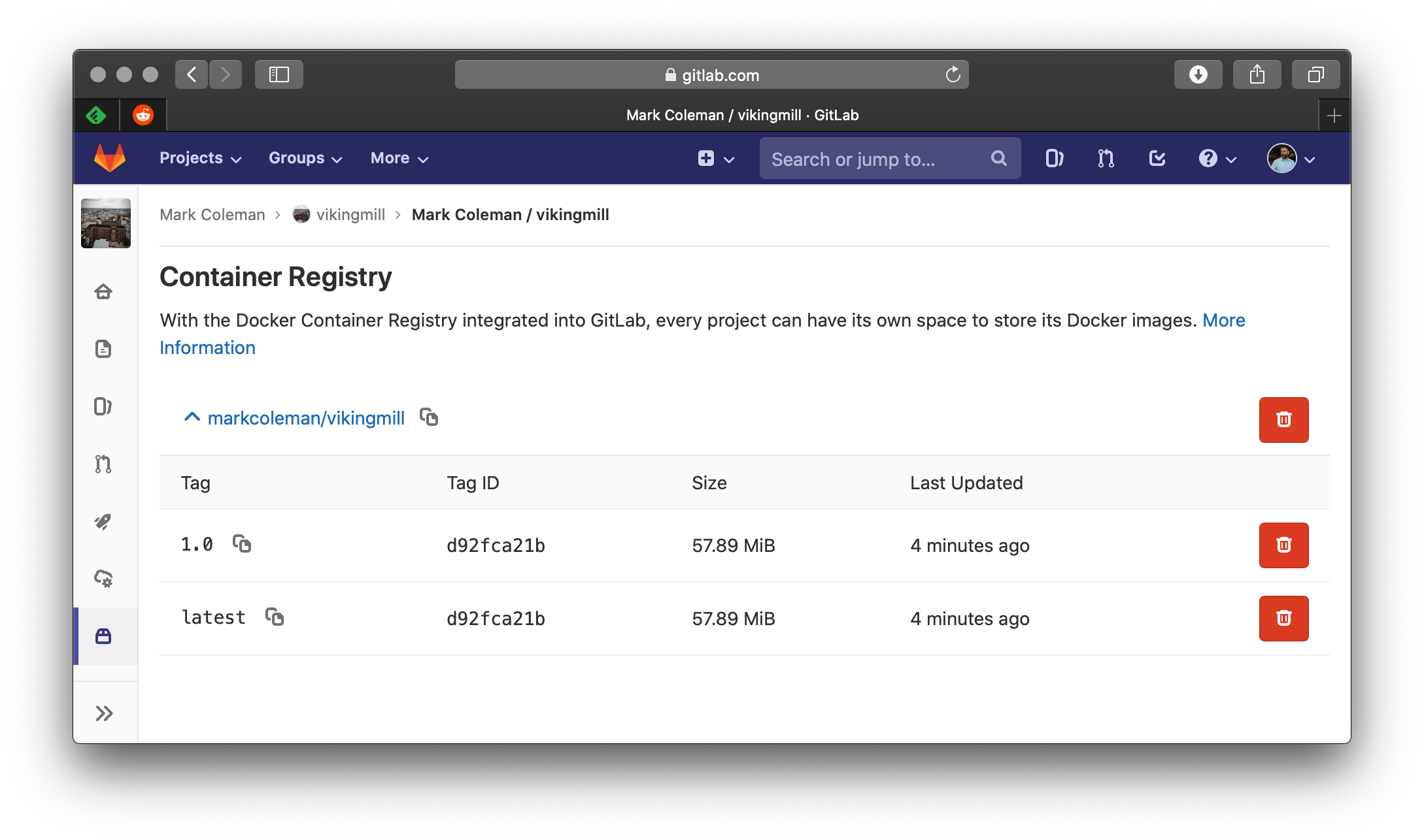 Illustration from Push Container to Registry in GitLab (1)